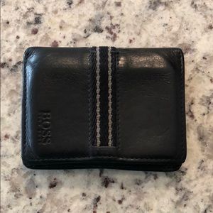 Men’s black Hugo Boss card case